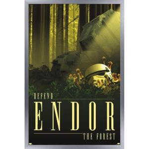 image:imageTrends International Star Wars Endor  See the Forest by Russell Walks Wall Poster 22375 x 34 Premium Unframed VersionSilver Framed Version
