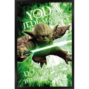 image:imageTrends International Star Wars Saga  Yoda Wall Poster 22375 x 34 Premium Unframed VersionBlack Framed Version