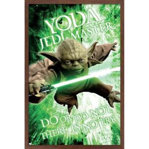 image:imageTrends International Star Wars Saga  Yoda Wall Poster 22375 x 34 Premium Unframed VersionMahogany Framed Version