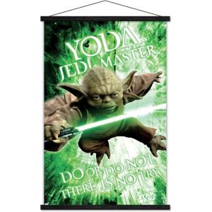 image:imageTrends International Star Wars Saga  Yoda Wall Poster 22375 x 34 Premium Unframed VersionPremium Print and Black Hanger Bundle