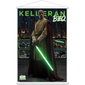 image:imageTrends International Star Wars The Mandalorian Season 3  Kelleran Beq Wall Poster 34L x 224W Premium Unframed VersionPremium Print and White Hanger Bundle
