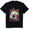 image:imageStar Wars The Book Of Boba Fett Helmet Text Stack TShirtBlack