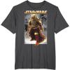 image:imageStar Wars The Book Of Boba Fett Photo Real Poster TShirtDark Heather Grey