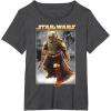 image:imageStar Wars The Book Of Boba Fett Photo Real Poster TShirtDark Heather Grey