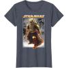 image:imageStar Wars The Book Of Boba Fett Photo Real Poster TShirtHeather Blue