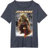 image:imageStar Wars The Book Of Boba Fett Photo Real Poster TShirtHeather Blue