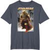 image:imageStar Wars The Book Of Boba Fett Photo Real Poster TShirtHeather Blue