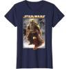 image:imageStar Wars The Book Of Boba Fett Photo Real Poster TShirtNavy Blue