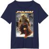 image:imageStar Wars The Book Of Boba Fett Photo Real Poster TShirtNavy Blue