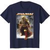 image:imageStar Wars The Book Of Boba Fett Photo Real Poster TShirtNavy Blue