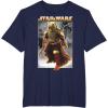 image:imageStar Wars The Book Of Boba Fett Photo Real Poster TShirtNavy Blue