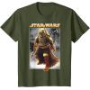 image:imageStar Wars The Book Of Boba Fett Photo Real Poster TShirtOlive Green