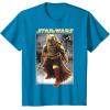 image:imageStar Wars The Book Of Boba Fett Photo Real Poster TShirtSapphire Blue