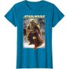 image:imageStar Wars The Book Of Boba Fett Photo Real Poster TShirtSapphire Blue