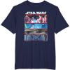 image:imageStar Wars Visions 9th Jedi Stacked Panels TShirtNavy Blue