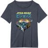 image:imageStar Wars Visions Boba Fett Jets Poster TShirtHeather Blue