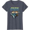 image:imageStar Wars Visions Boba Fett Jets Poster TShirtHeather Blue