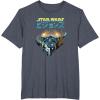 image:imageStar Wars Visions Boba Fett Jets Poster TShirtHeather Blue