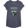 image:imageStar Wars Visions Boba Fett Jets Poster TShirtHeather Blue
