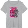 image:imageStar Wars Visions Samurai Grunge Logo TShirtHeather Grey