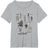 image:imageStar Wars Visions Textbook Character Poster TShirtHeather Grey