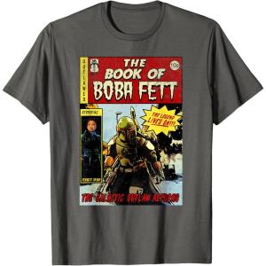 image:imageStar Wars The Book Of Boba Fett Comic Cover TShirtAsphalt Grey