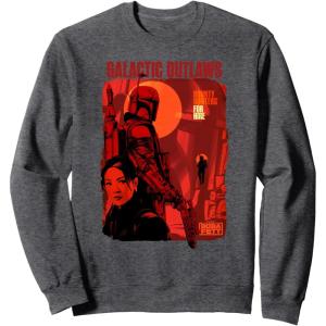 image:imageStar Wars The Book Of Boba Fett Galactic Outlaws Color Pop SweatshirtDark Heather Grey