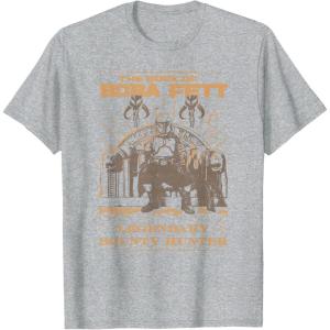 image:imageStar Wars The Book Of Boba Fett Line Art Logo TShirtHeather Grey