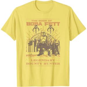 image:imageStar Wars The Book Of Boba Fett Line Art Logo TShirtLemon Yellow