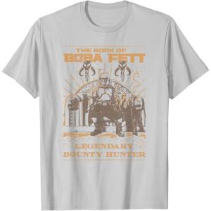 image:imageStar Wars The Book Of Boba Fett Line Art Logo TShirtSilver Grey