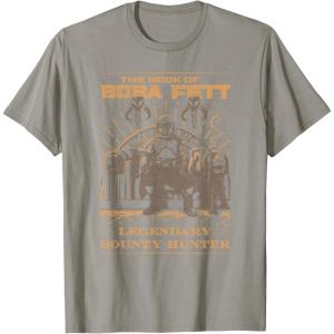image:imageStar Wars The Book Of Boba Fett Line Art Logo TShirtSlate Grey