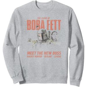 image:imageStar Wars The Book Of Boba Fett Meet The New Boss Sketch SweatshirtHeather Grey