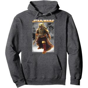 image:imageStar Wars The Book Of Boba Fett Photo Real Poster Pullover HoodieDark Heather Grey