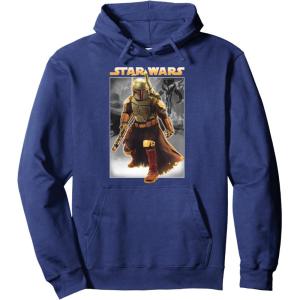 image:imageStar Wars The Book Of Boba Fett Photo Real Poster Pullover HoodieNavy Blue
