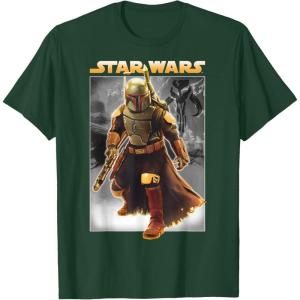 image:imageStar Wars The Book Of Boba Fett Photo Real Poster TShirtDark Green
