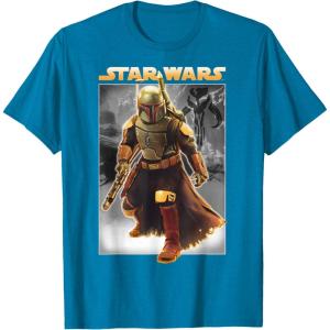 image:imageStar Wars The Book Of Boba Fett Photo Real Poster TShirtSapphire Blue