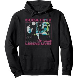 image:imageStar Wars The Book Of Boba Fett The Legend Lives Retro Pullover HoodieBlack