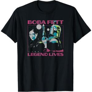 image:imageStar Wars The Book Of Boba Fett The Legend Lives Retro TShirtBlack
