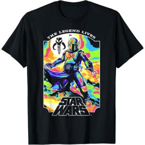 image:imageStar Wars The Book Of Boba Fett The Legend Lives Retro V2 TShirtBlack