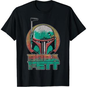 image:imageStar Wars The Book Of Boba Fett Vintage Helmet Logo V2 TShirtBlack