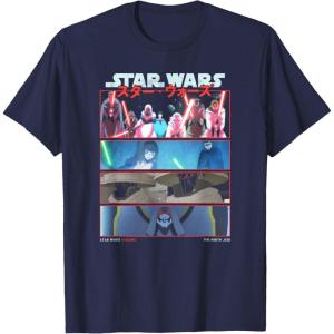 image:imageStar Wars Visions 9th Jedi Stacked Panels TShirtNavy Blue
