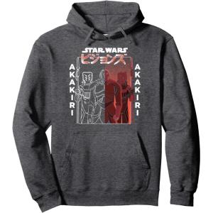 image:imageStar Wars Visions Akakiri Spit Poster Pullover HoodieDark Heather Grey