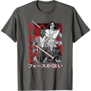 image:imageStar Wars Visions Anime Kanji Poster TShirtAsphalt Grey