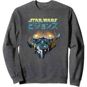 image:imageStar Wars Visions Boba Fett Jets Poster SweatshirtDark Heather Grey