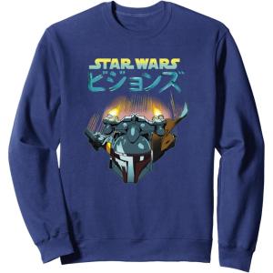 image:imageStar Wars Visions Boba Fett Jets Poster SweatshirtNavy Blue