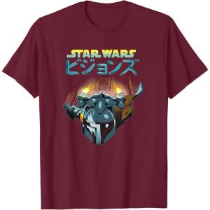 image:imageStar Wars Visions Boba Fett Jets Poster TShirtBurgundy
