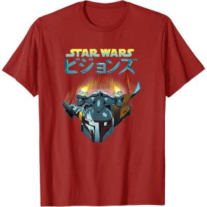 image:imageStar Wars Visions Boba Fett Jets Poster TShirtCranberry Red