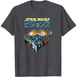 image:imageStar Wars Visions Boba Fett Jets Poster TShirtDark Heather Grey