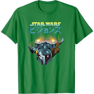 image:imageStar Wars Visions Boba Fett Jets Poster TShirtKelly Green