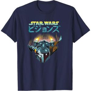 image:imageStar Wars Visions Boba Fett Jets Poster TShirtNavy Blue